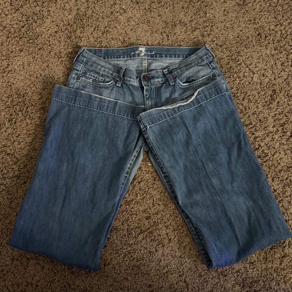 7 For All Mankind Light Blue Flare Jeans